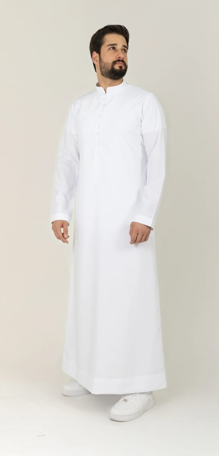 Bahraini-Style Men's Thobe (Ivory)