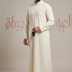 Behrini style men thobe (Ivory)