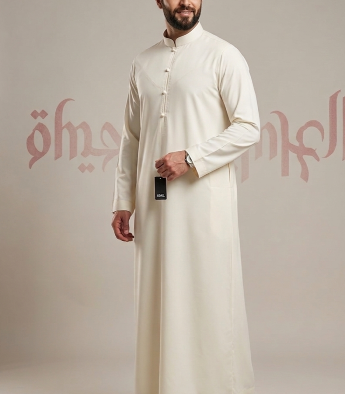 Behrini style men thobe (Ivory)
