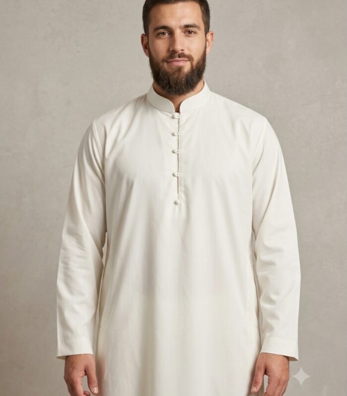 Behrini style men thobe (Ivory)